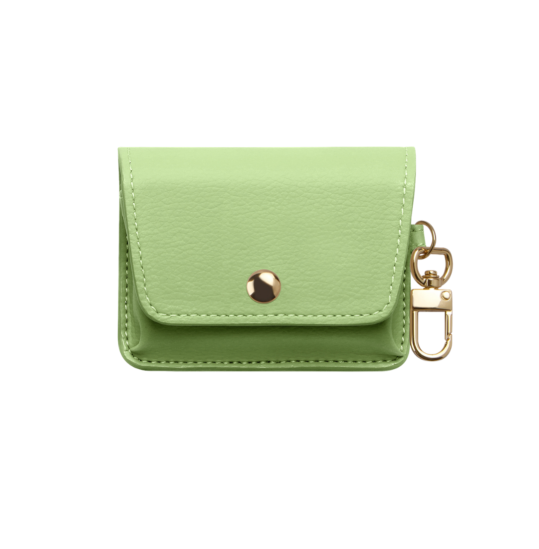 Matcha Green PU Leather Travel Pouch